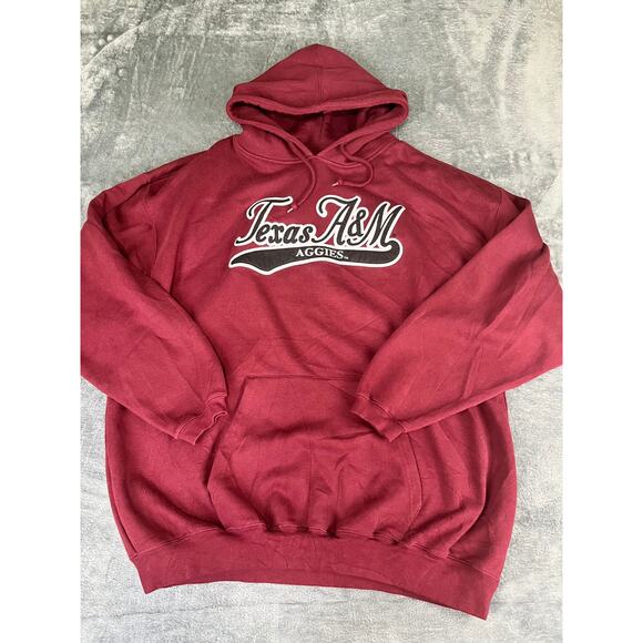 Men’s Varsity Athletic Maroon Texas A&M Aggies Hoodie 2XL – Excellent Condition - Picture 1 of 10